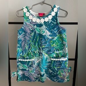 Lilly Pulitzer Baby Lilly Knit Shift dress in the "Multi Flitting About" print